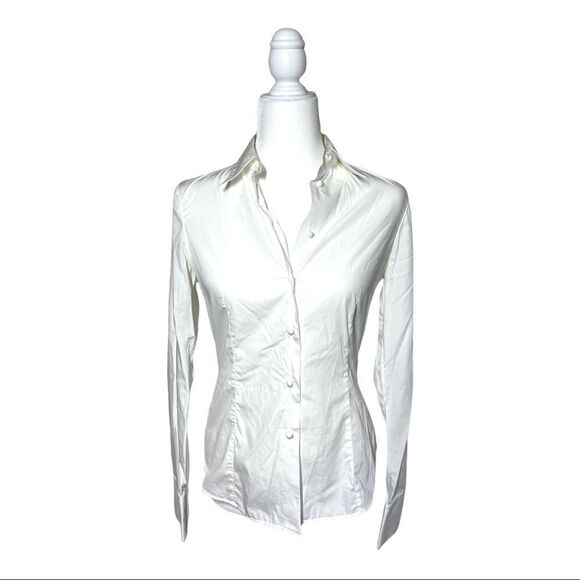 GIORGIO ARMANI White Cotton Button Down Shirt - Picture 7 of 7